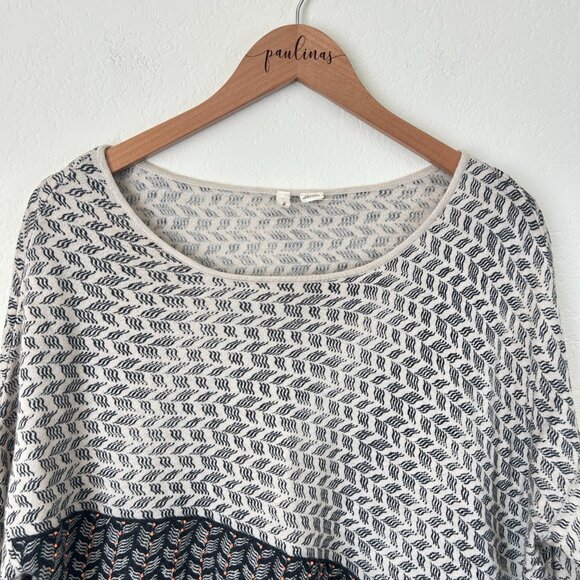 Moth Anthropologie Top Womens Medium Wool Crossfront Asymmetric Beaded Knit M - Picture 2 of 7